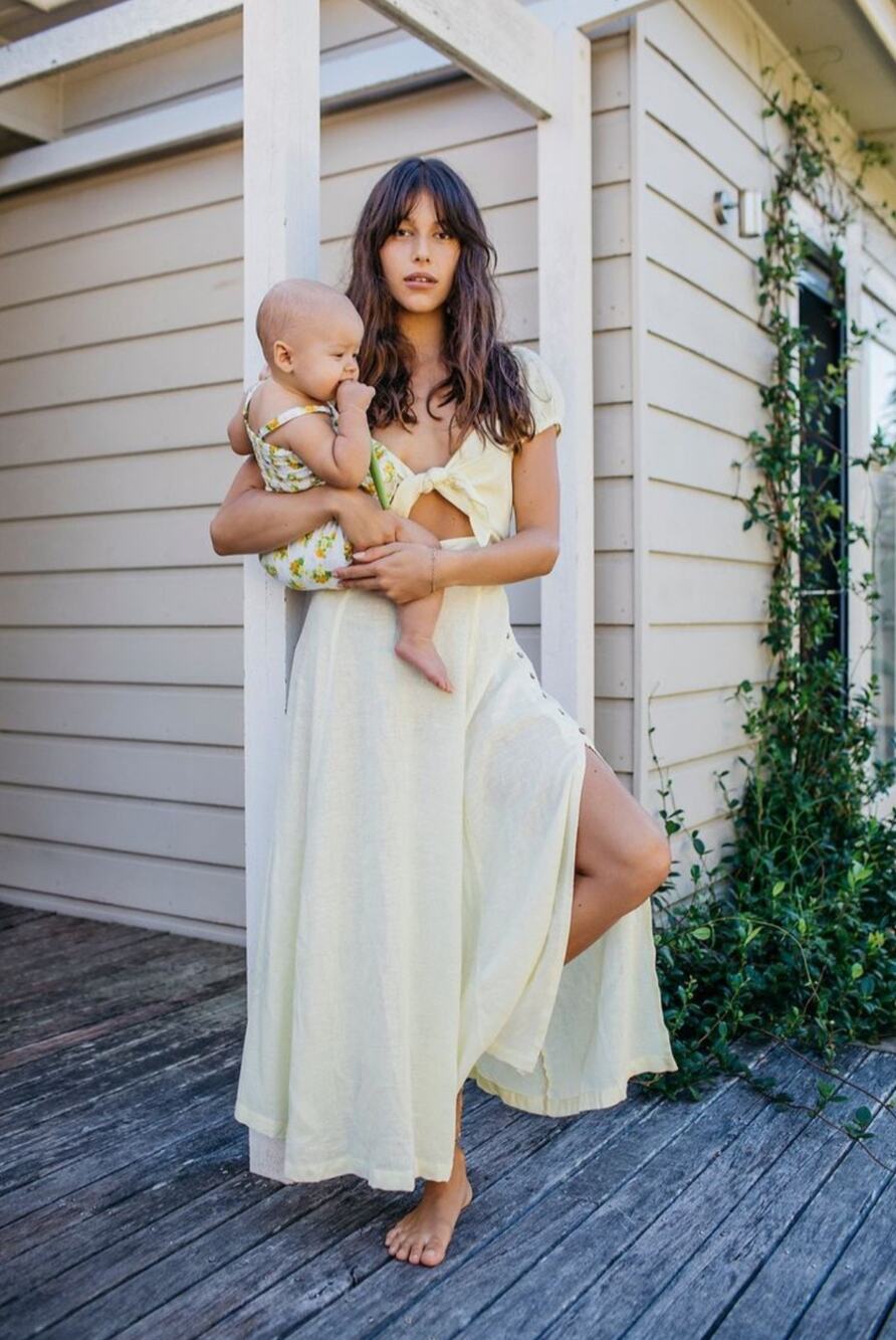 FREE PEOPLE The Getaway Midi Maxi Dress Smocked Cut Out Cotton Yellow Size XS